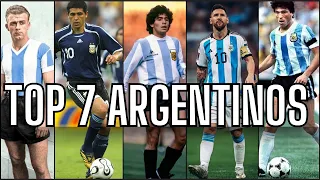 Los 7 Mejores Futbolistas Argentinos de Todos los Tiempos.
