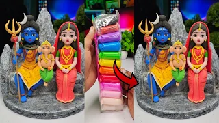 हरितालिका तीज और करवा चौथ पर शिव पार्वती की मूर्ति बनाना सीखें / Shiv Parvati ji idol making