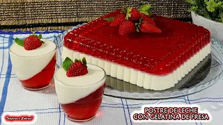 POSTRE DE LECHE CON GELATINA RICO Y FÁCIL CON SOLO 4 INGREDIENTES