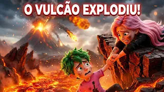 A GENTE TENTOU FUGIR… MAS O VULCÃO PIOROU!! 😨🌋