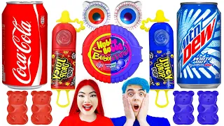 RED VS BLUE  FOOD CHALLENGE FOR 24 HOURS | FUNNY EATING ONE COLOR MUKBANG BY CRAFTY HACKS SHORTS