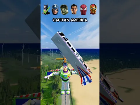 Carros de Super Héroes vs Personajes de Toy Story #beamng #beamngdrive #game #juego #carros