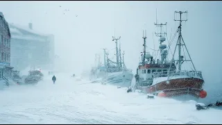 Surviving BLIZZARD 96 Hours STRANDED in the Arctic Island Town. SNOWSTORM Winter Van Life Camping