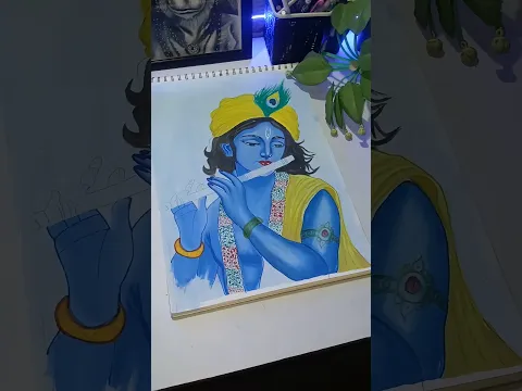 Jai shree krishna 🙏 😍 #art #krishna #drawing #pencildrawing #shorts #shortsfeed