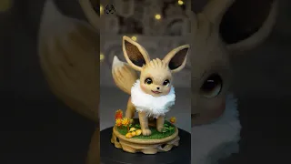 Needle Felting Eevee, Handmade Process #Pokémon #NeedleFelting #HandmadeDIY #Eevee #MakingProcess