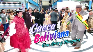 PRESTES bailan 🇧🇴 CUECA BOLIVIANA con 3 AROS y sus HUAYÑOS Enganchados