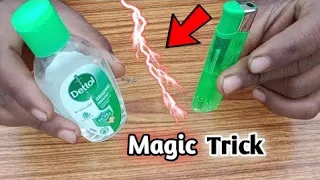 जादुई आग  🔥How To Invisible Fire 🔥 With Dettol Sanitizer EXPERIMENTS