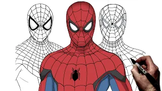 How To Draw 3 Spidermen | Step By Step | No Way Home