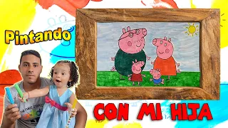 Pintando a La Familia De Peppa Pig Con Los Colores Que Elija Mi Hija