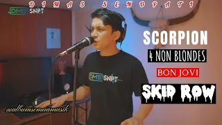 Compilation of Dimas Senopati Cover Acoustic SCORPION 4 NON BLONDES SKID ROW BON JOVI