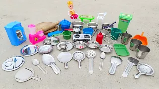 Diy unboxing Amazing mini steel kitchen set @mini clay