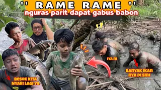 RAME RAME NGURAS PARIT DAPAT GABUS BABON #wakmi #ikangabus #videolucu #sketsakomedi #ngebolang #seru