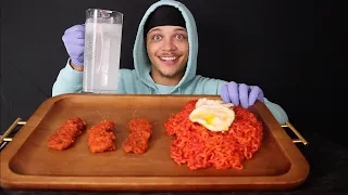 Buldak Fire Noodles and Scorpion Chicken ASMR