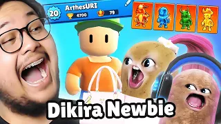 AKU PURA PURA BARU MAIN UNTUK NGEPRANK TEMENKU DI STUMBLE GUYS!?