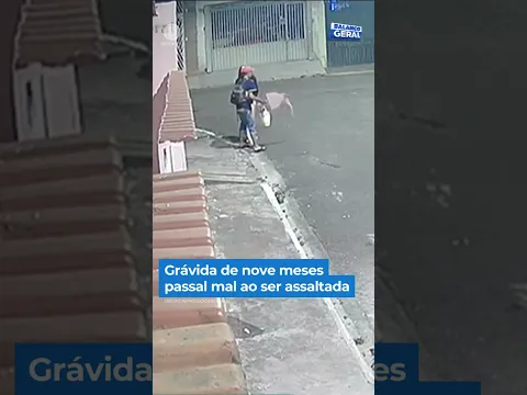Grávida de nove meses passa mal após ser assaltada na rua junto com o companheiro. #shorts