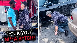 Karen CALLS Him NI**ER Then Gets KNOCKED OUT COLD!