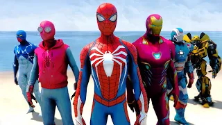 SPIDERMAN VS IRON MAN - GTA 5 MODS ( BICYCLING CHALLENGE )