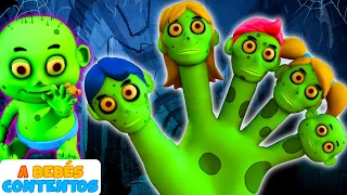A Bebés Contentos | Familia Dedo con Zombies - Canciones Infantiles Divertidas | All Babies Channel