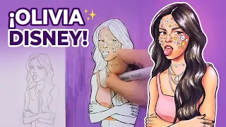 Drawing OLIVIA RODRIGO in Disney Style 💜 | Cartoon Speedpaint