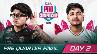 ONEGAME PRO CHAMPIONSHIP | DAY 2 | PRE QUARTER FINALS | BGMI | SEASON 2 | #godlike #Xspark #GT