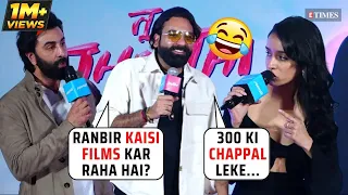 Anubhav Singh Bassi ROASTS Ranbir Kapoor, Shraddha Kapoor At Tu Jhoothi Main Makkaar TRAILER Launch