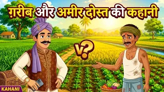 गरीब और अमीर दोस्त l Gareeb or Ameer  l Hindi Kahani l Hindi cartoon | Moral stories | Cartoon story