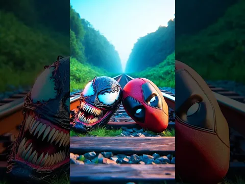 crash  the Train! Can Spider-Man Survive Against Venom & Deadpool?”