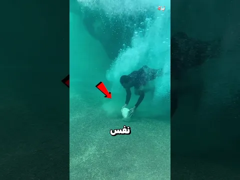 لماذا يرمي السباحين صخرة امامهم 🤯😮 #نبذة