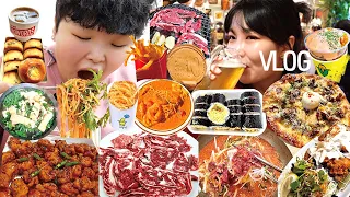둘이서 20,000칼로리 쌉가능✌🏻1박2일 경주 여행 먹방 브이로그 | 한우육회물회 유부쫄면 대게닭강정 교리김밥 황리단길 길거리음식 로제파스타 피자 최영화빵 소고기국밥 편의점털기