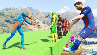 GTA 5: THAT WAS BRUTAL! SPIDER-MAN WITH A BASEBALL BAT vs SUPERHEROES! (Euphoria Physics) Ep.01