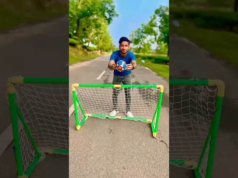 Big football goal 🥅 post set with net-ball, Indoor outdoor football sports games