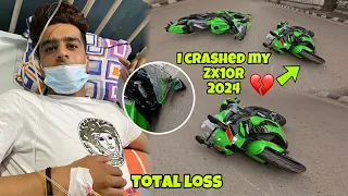 I crashed my new zx10r 💔😭 || total loss 😰 | bohat lag gaye 💔😭