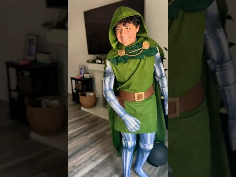 Dr.Doom Halloween Costume Try on! #halloween #dr.doom #familyvlog