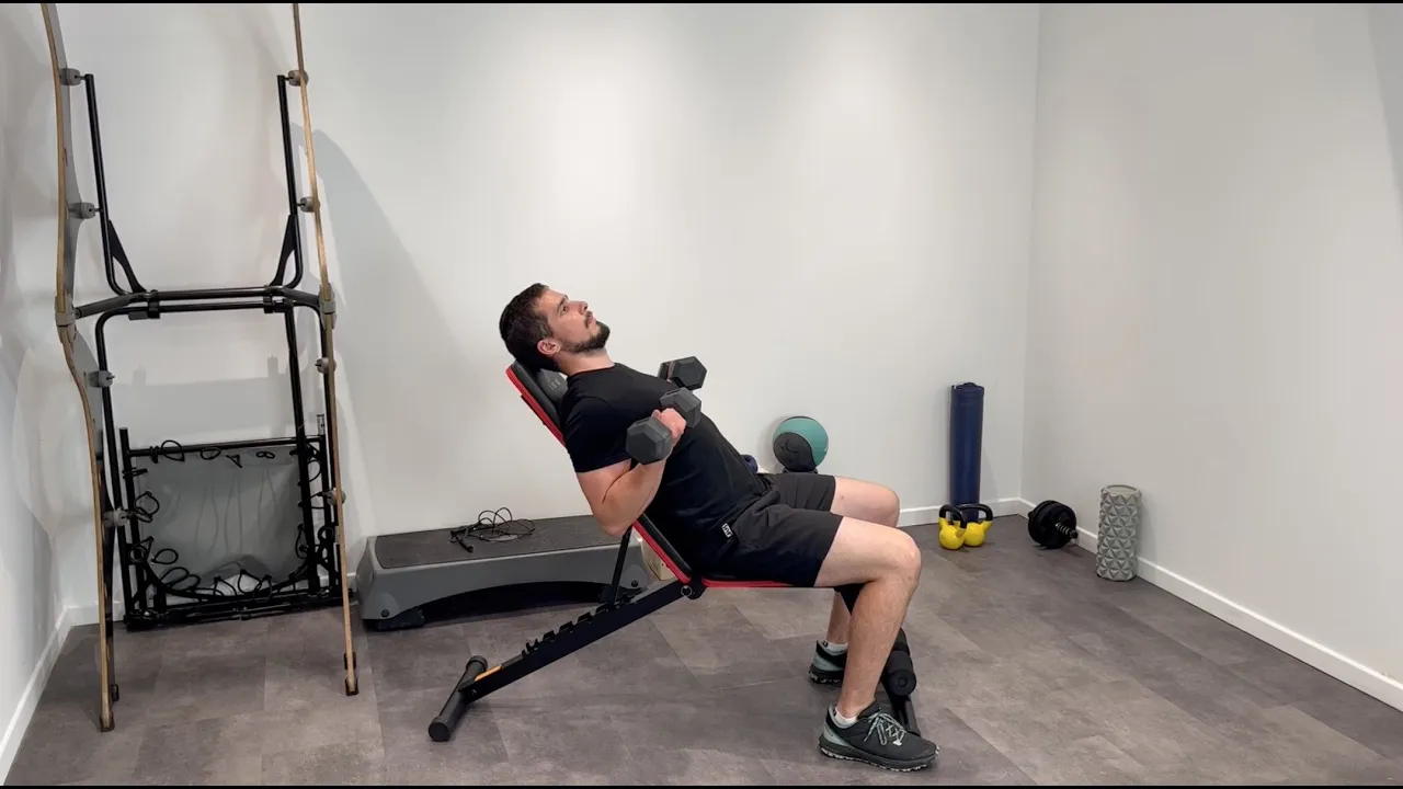 Image Dumbbell Incline Zottman Curl