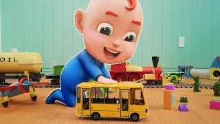 Wheels On The Bus Go Round and Round - Baby Songs - Nursery Rhymes | Rosoo Kids Song