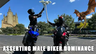HOW TO ASSERT MALE BIKER DOMINANCE
