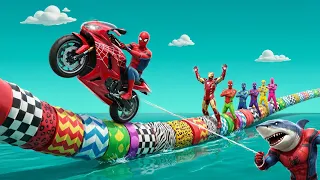 Spider man vs iron man vs batman rescue GTA v 5