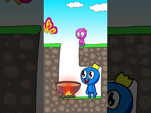 Pink Teaches Mean Blue a lesson! Rainbow Friends Funny Animation😂 #shorts #animation #story