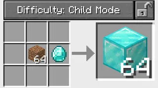 So I Created "Child Mode" Difficulty In Minecraft...
