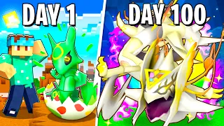 I Spent 100 DAYS In FUSION ONLY PIXELMON! (Pokémon in Minecraft)