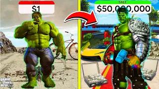 $1 HULK Vs $1,000,000 GOD HULK In GTA 5! ll Varun the gamer 2.0