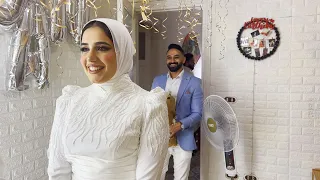 رد فعل خطيبي علي الفستان❤الفريست لوك