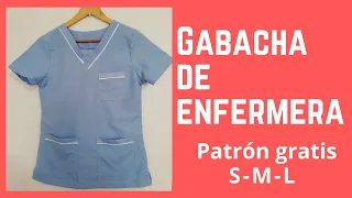 Gabacha de enfermería - Patrón , escalado, corte y confección paso a paso