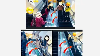 Most  funny Escalator Prank Video😜🤣🤣#reaction # shorts #youtubeshorts #funny #treading # viral