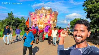Korutla👉Nizamabad, Uploor & Bathkapalli Ganesh Idols Transportation on TRACTOR TRALY | ABM Creations