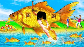 गोल्डन वाटर फिश हाउस Magical Giant Golden Water Fish House हिंदी कहानियां 3D Hindi Kahaniya Stories