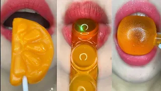 asmr SATISFYINGLY TASTY ORANGE FOODS eating sounds