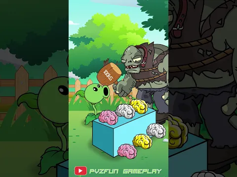 Plants vs Zombies play the game of placing brains in the correct position - Funny Animation 🤣🤣🤣