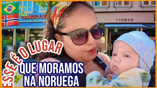 HOJE MOSTREI ONDE EU E MINHA FAMÍLIA MORAMOS AQUI NA NORUEGA // TOUR PELO BAIRRO DURANTE O VERÃO