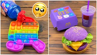 اكلات باللون البنفسجي💜! سويت وجبة BTS🔥! وسويت اغرب ثلج 😱!